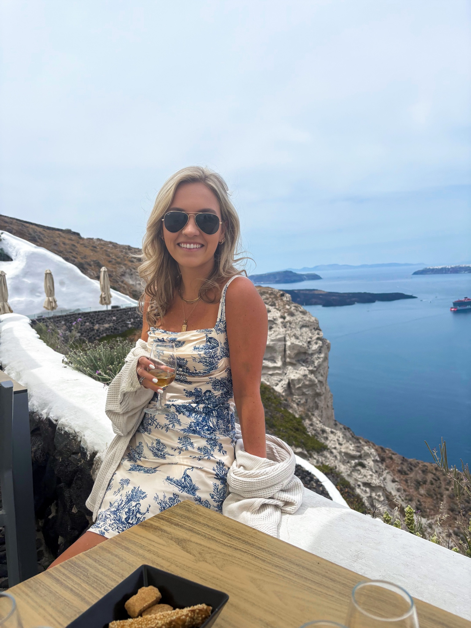 Wine tasting in Santorini, Greece! Wearing a size small

#LTKSaleAlert #LTKTravel #LTKPetite