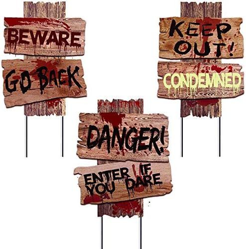 Liecho self-Designed Halloween Decorations Yard Signs Stakes Props Outdoor Decor Scary Zombie Vam... | Amazon (US)
