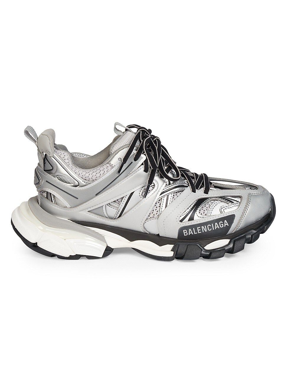 Balenciaga Women's Metallic Track Sneakers - Silver - Size 36 (6) | Saks Fifth Avenue