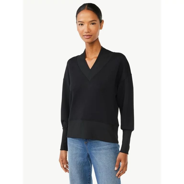 Scoop Women's Scuba Knit Sweatshirt | Walmart (US)