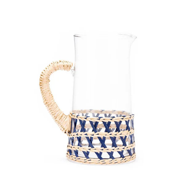 Island Wrapped Navy Pitcher | Cailini Coastal