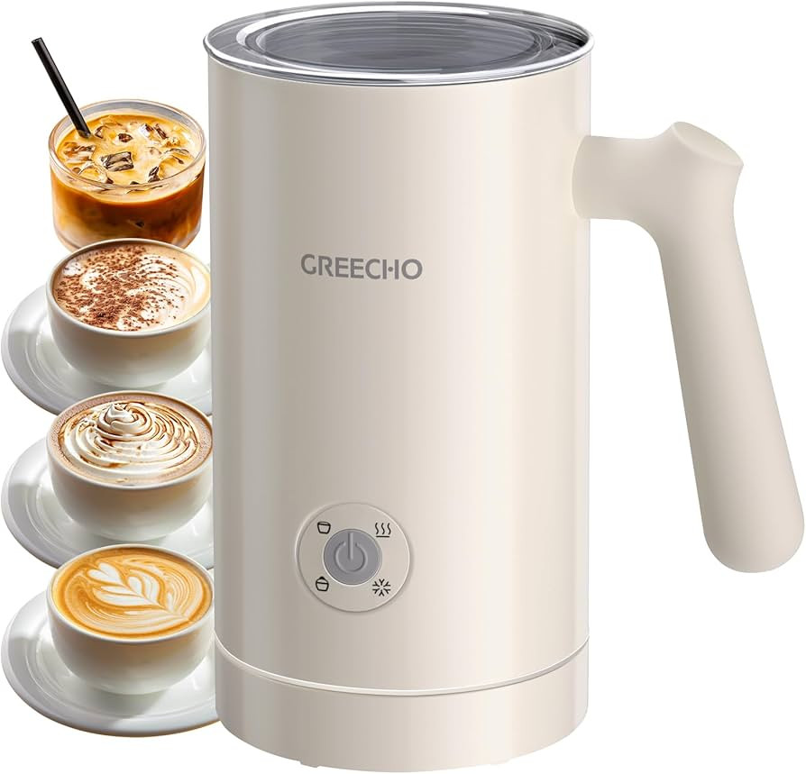 Milk Frother and Steamer, GREECHO 4 IN 1 Electric Milk Frother, 10.2oz/300ml Automatic Warm & Col... | Amazon (US)