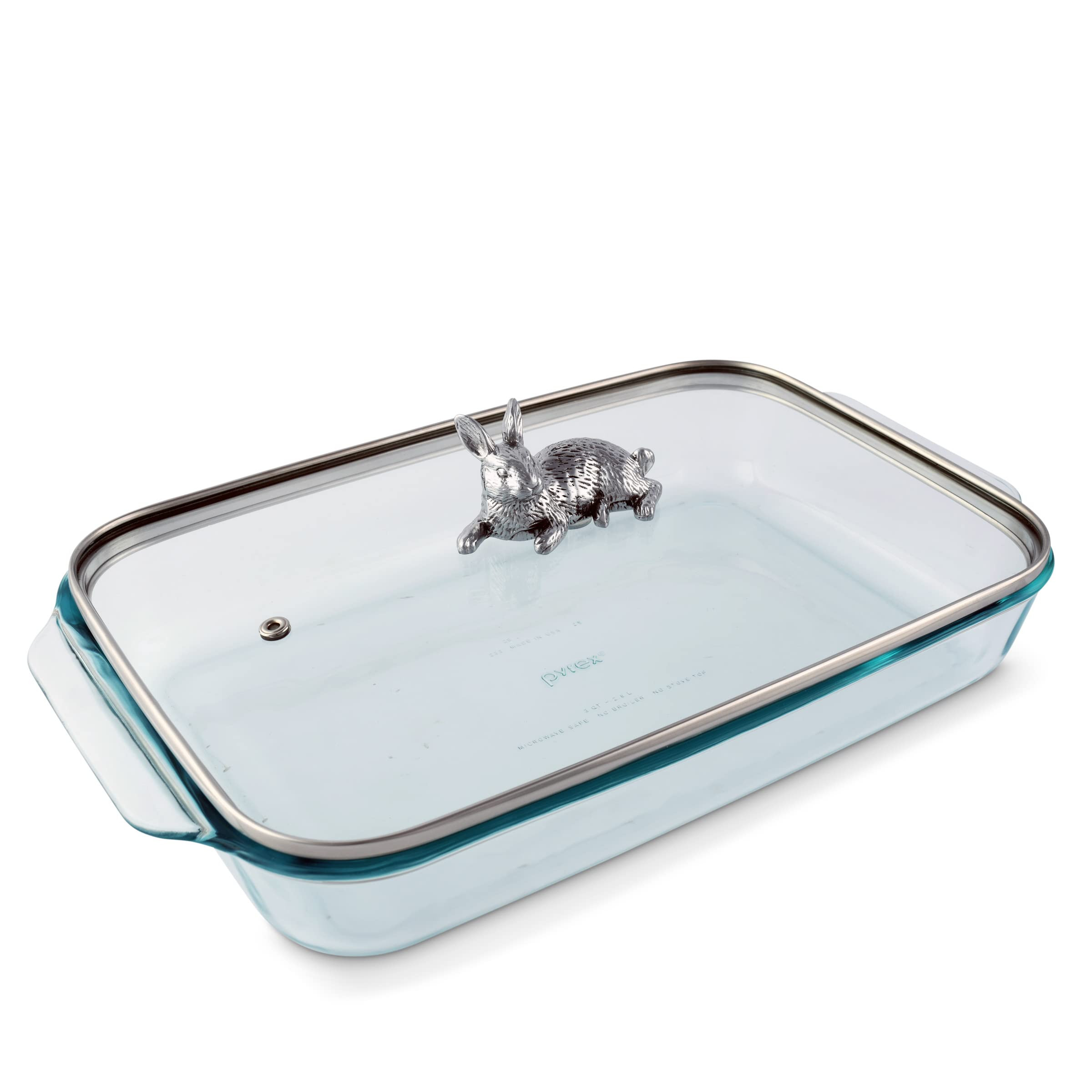 Arthur Court Glass Casserole Dish with Metal Bunny Handle Baking Dish - Perfect to keep your East... | Amazon (US)