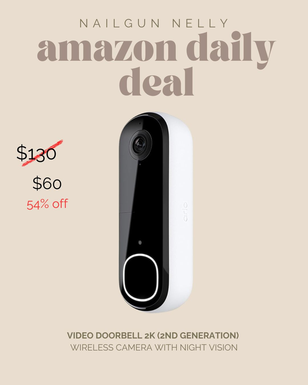 Amazon Daily Deal! 

Video Doorbell 2K (2nd Generation) - Wireless Doorbell Camera with Night Vision 

 #LTKHome #LTKSaleAlert #LTKFamily