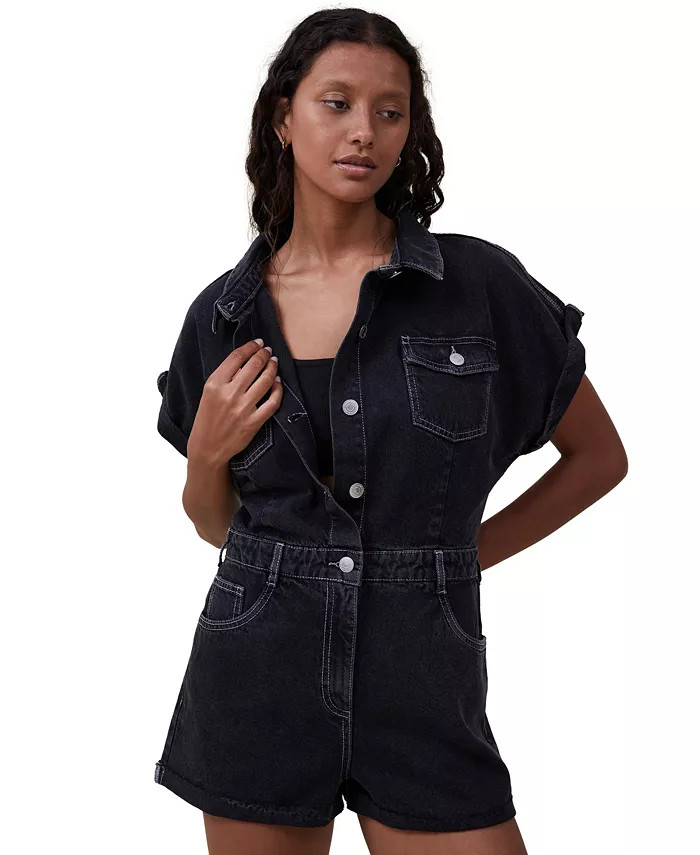 COTTON ON Women's Denim Playsuit - Macy's | Macys (US)