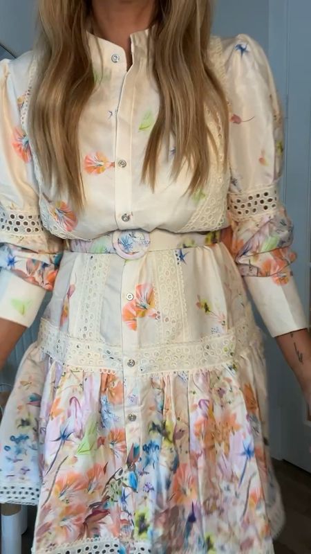Floral dress from Amazon. Size medium and under $40 wedding guest dress. Spring outfits. White dress. Summer outfit. 

#LTKfindsunder50 #LTKworkwear #LTKparties