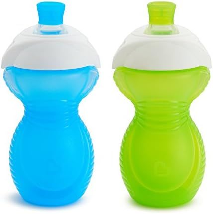 Munchkin Click Lock Bite Proof Sippy Cup, Blue/Green, 9 Ounce, 2 Count | Amazon (US)