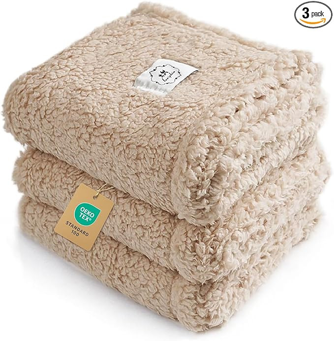 1 Pack 3 Calming Blankets Fluffy Premium Fleece Pet Blanket Soft Sherpa Throw for Dog Puppy Cat B... | Amazon (US)