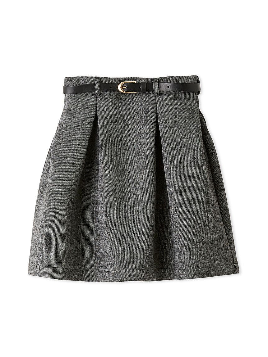High-Waisted Structured Mini Skirt | Snidel