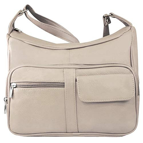 SILVERFEVER Medium Leather Handbag | Ladies Shoulder Bag | Organizer w Built in Wallet (Wine): Ha... | Amazon (US)