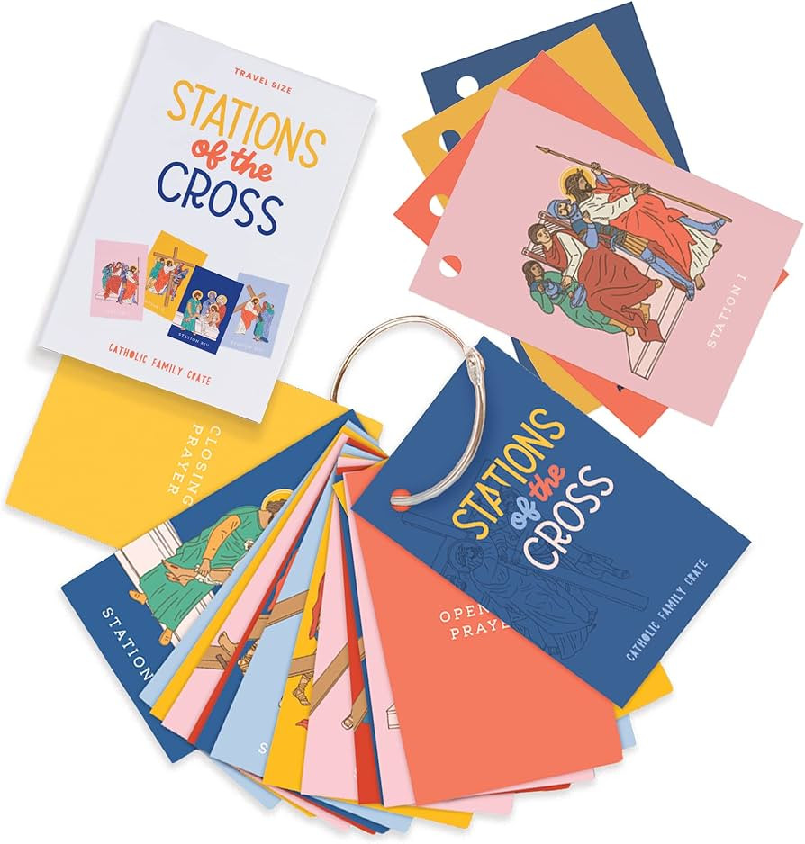 CATHOLIC FAMILY CRATE Stations of the Cross for Children, Flash Cards Ring, Catholic Gifts | Amazon (US)