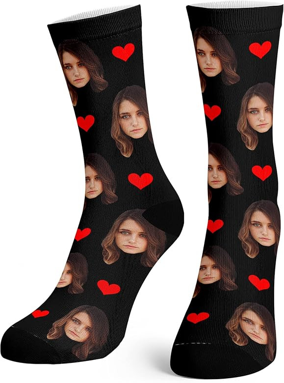 Custom Face Socks with Picture, Personalized Socks with Pet Dog Lover Photo, Unisex Funny Christm... | Amazon (US)