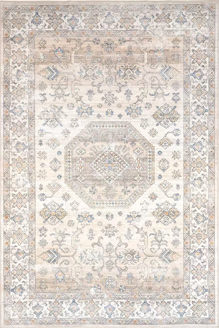 Beige Angeline Washable Stain Resistant 8' x 10' Area Rug | Rugs USA