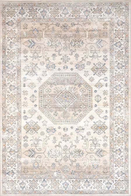 Beige Angeline Washable Stain Resistant 8' x 10' Area Rug | Rugs USA