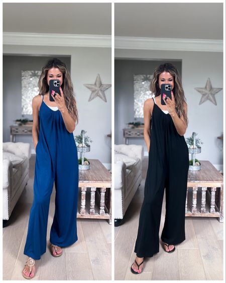 Comfiest Jumpsuits//true to size but wearing size up due to selection//size small//adjustable straps//5’1//sports bra tank//size up//small//sandals//sized up 1/2//

#LTKunder50 #LTKsalealert #LTKFind
