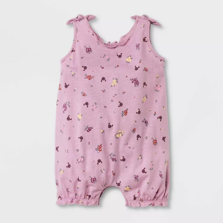 Baby Girls' Mickey Mouse Printed Tank Romper | Target