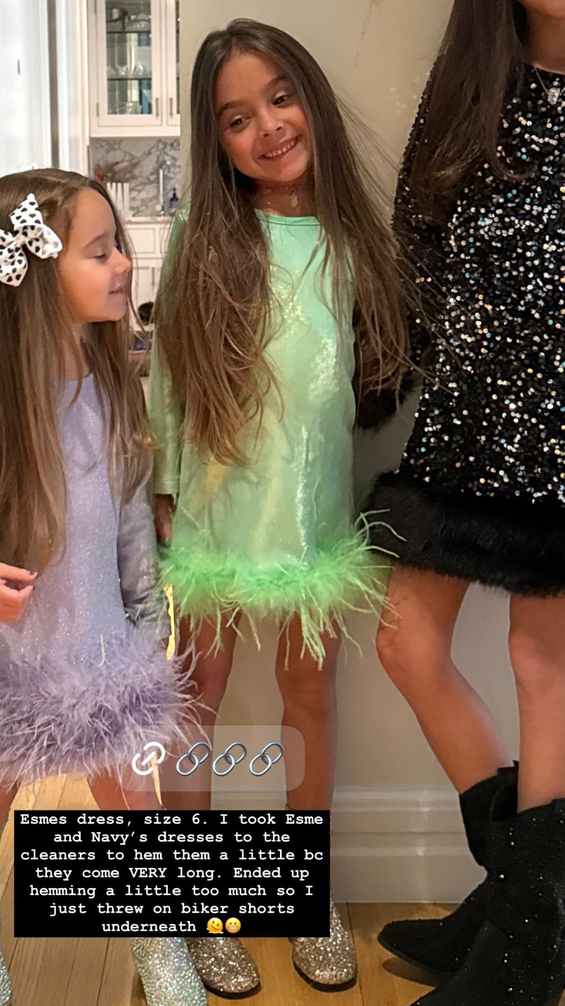 The girls’ birthday looks! 💚