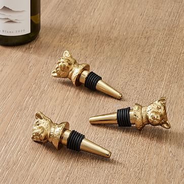 Dapper Animal Bottle Stoppers (Set of 3) | West Elm (US)