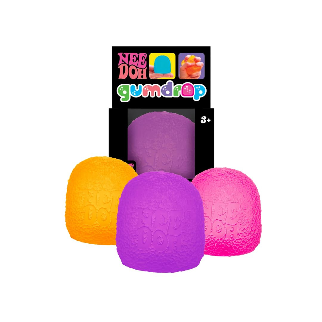 Schylling NeeDoh Gumdrop Textured Sensory Fidget Toy Colors May Vary (3 Pack) | Amazon (US)