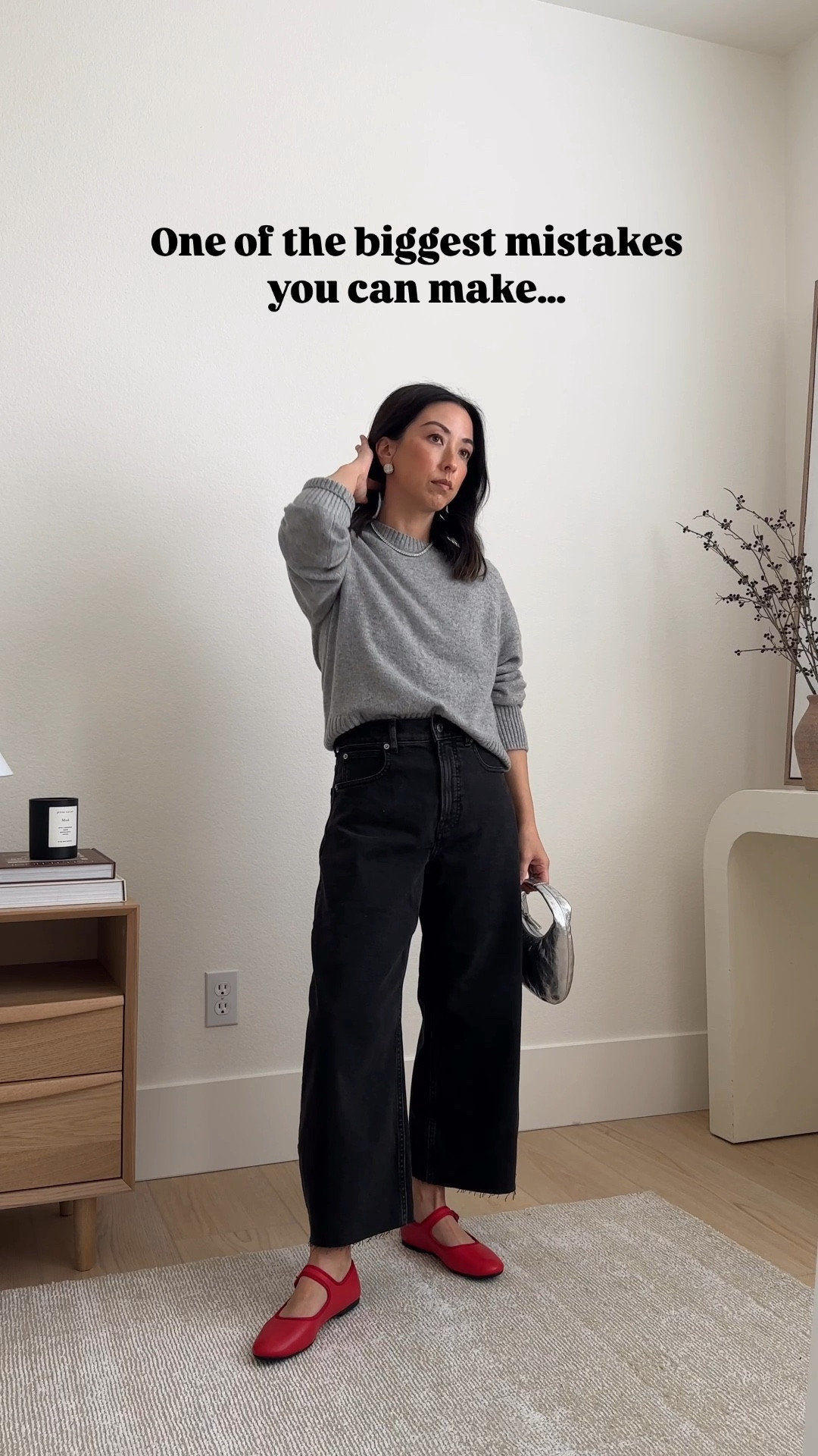 Outfit details. 

Everlane cashmere sweater xs 
Everlane curve jeans 25, cut hems
Everlane flats 5
Madewell bag 

#LTKSeasonal #LTKPetite #LTKHoliday