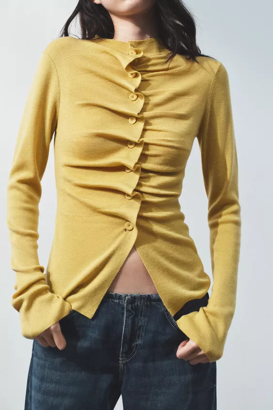 DRAPED KNIT JACKET | Zara US