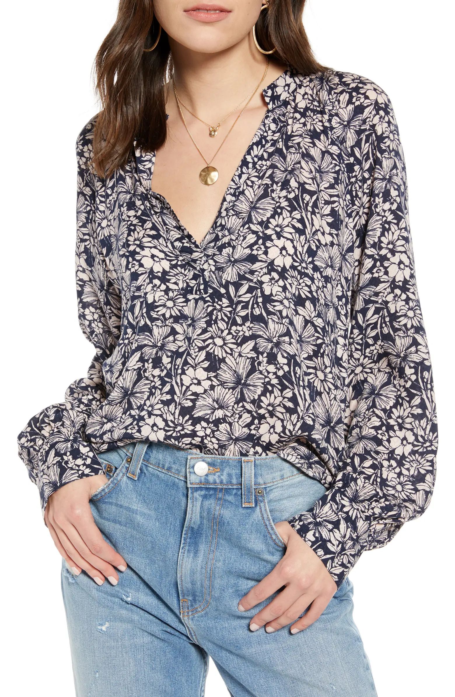 Floral Long Sleeve Blouse | Nordstrom