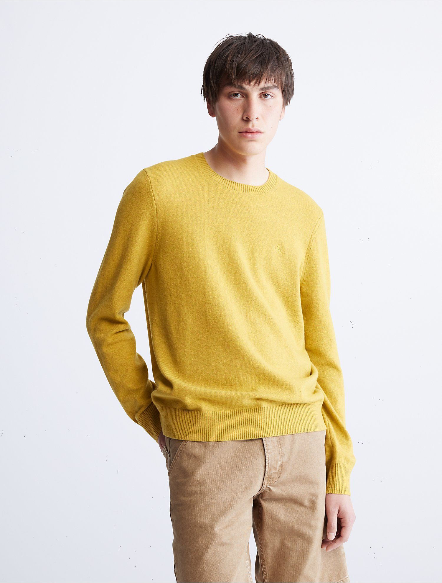 Merino Wool Blend Crewneck Sweater | Calvin Klein | Calvin Klein (US)