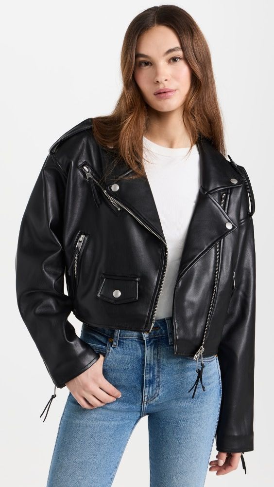 Good American Crop Moto Jacket | Shopbop | Shopbop