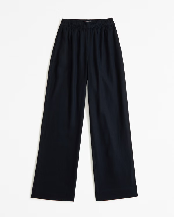 Linen-Blend Pull-On Pant | Abercrombie & Fitch (US)