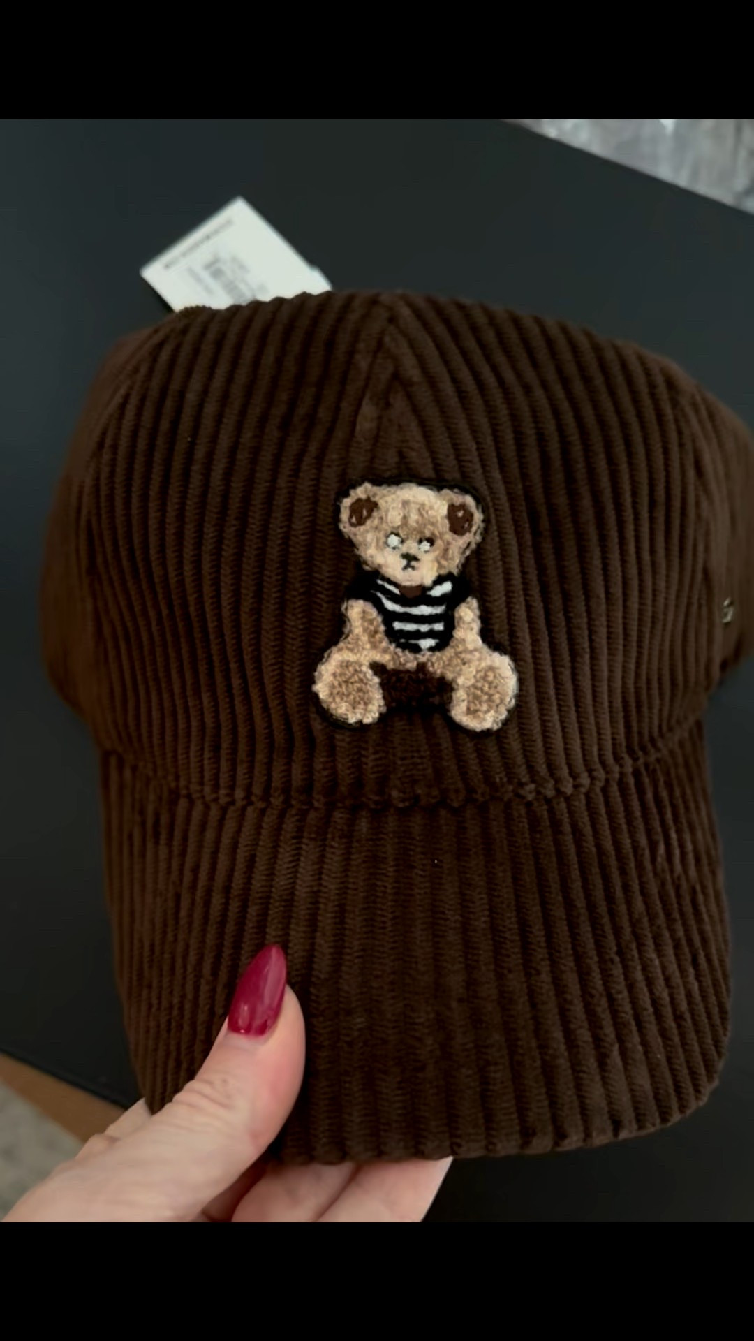 The cutest softest teddy bear hat!