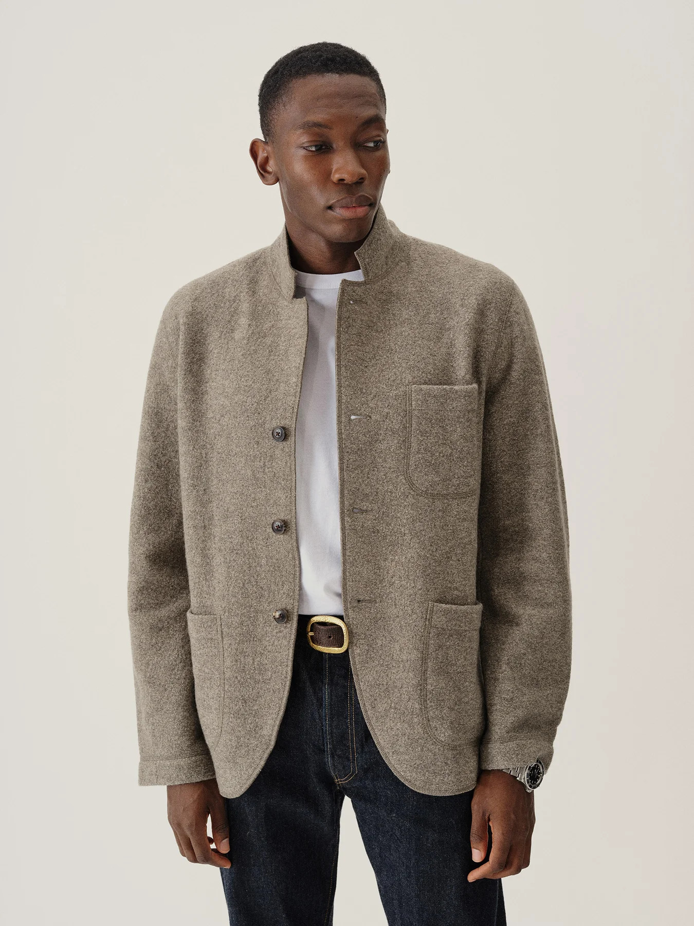 Heather Stone Felted Chore Coat - Buck Mason- Modern American Classics | Buck Mason
