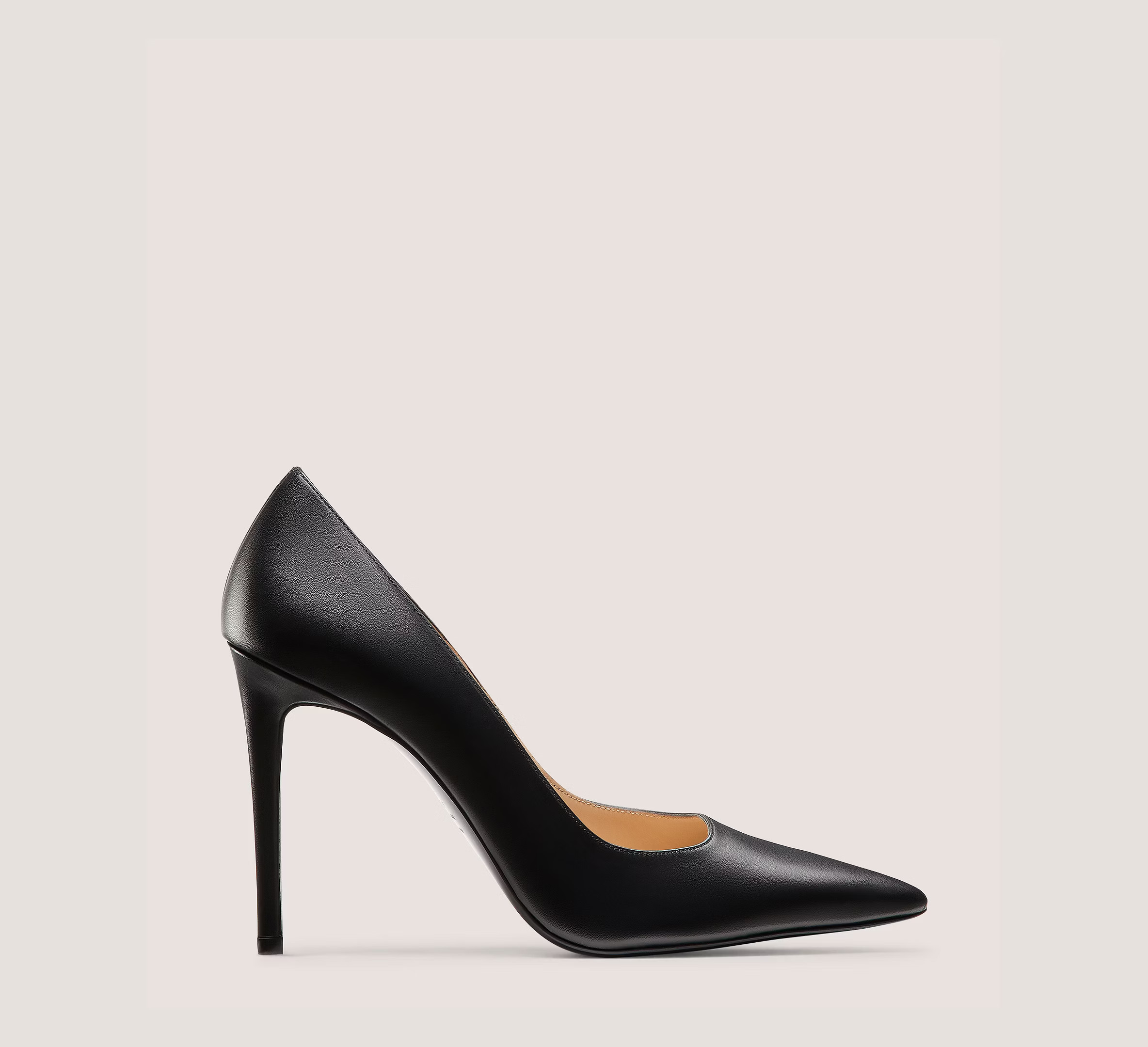 Stuart Weitzman Stuart Power 100 Pumps & Heels, Black Smooth Leather, Size: 7.5 Medium | Stuart Weitzman (US)