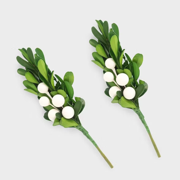 Preserved Boxwood Ornament Topper 2ct - Sugar Paper™ | Target