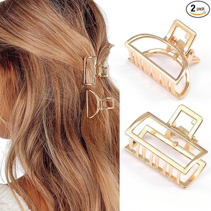 Brinie Hair Claw Gold Hair Clips Mini Non Slip Claw Clips Hair Accessories Daily Party Gift for W... | Amazon (US)