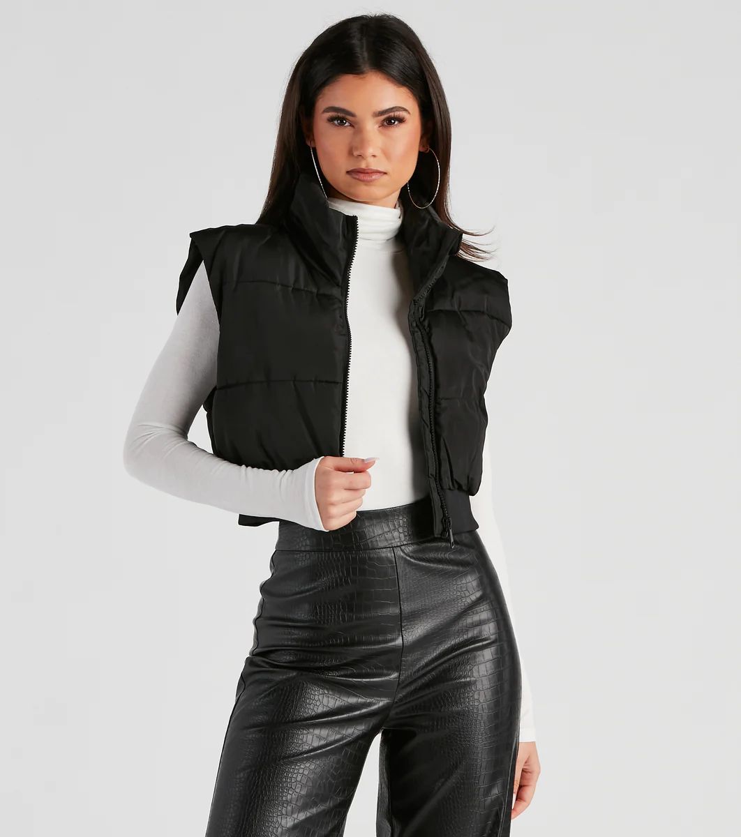 Winter Must-Have Cropped Puffer Vest | Windsor Stores