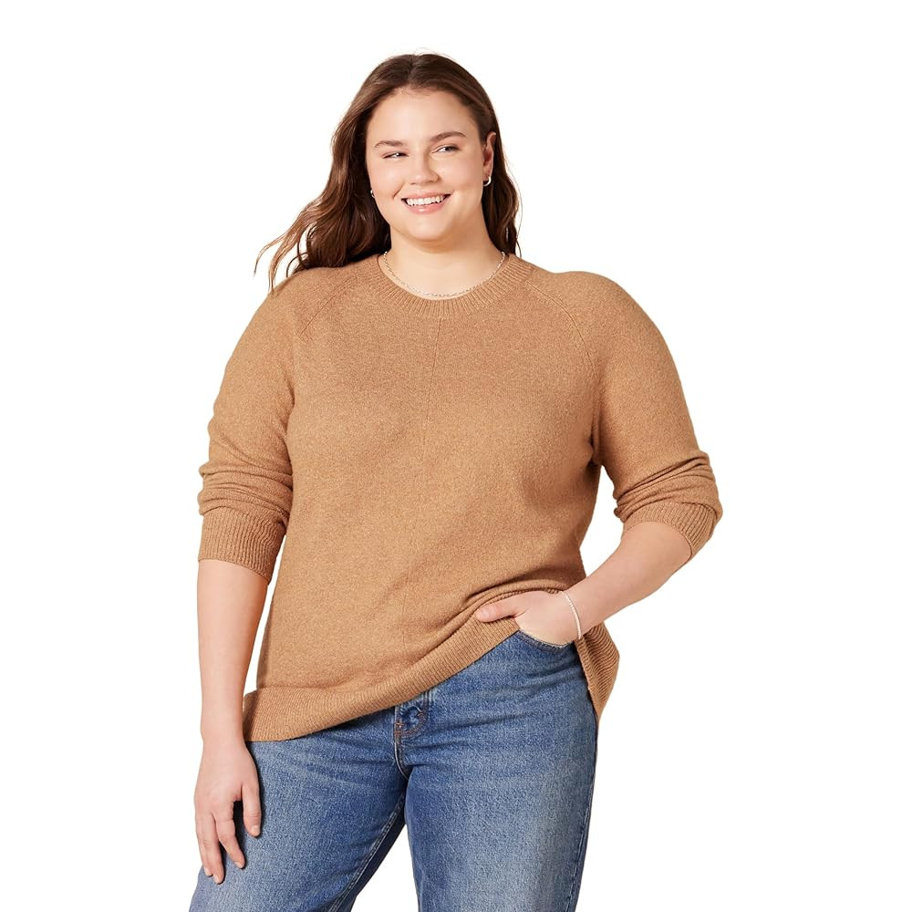 Amazon Essentials Women's Regular-Fit Soft Touch Long-Sleeve Crewneck Sweater | Amazon (US)