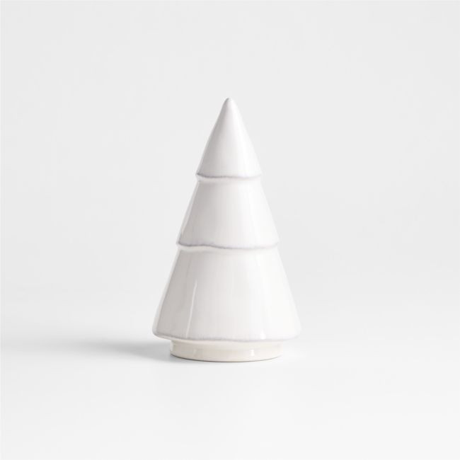 Marin Small White Ceramic Christmas Tree | Crate & Barrel