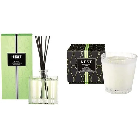 LUNX Reed Diffuser- Bamboo 5.9 fl oz & 3-Wick Candle- Bamboo 21.2 oz | Walmart (US)