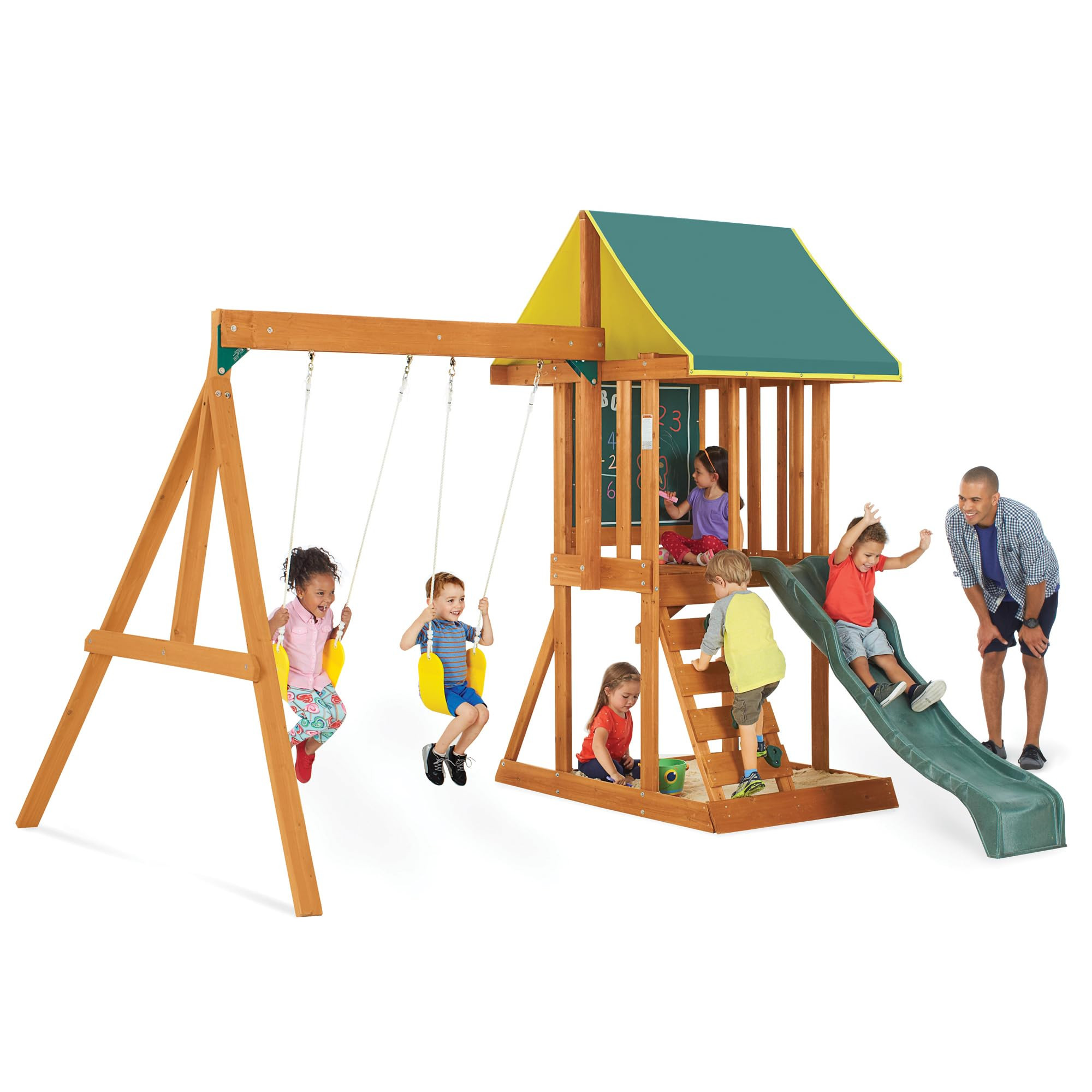KidKraft Appleton Wooden Swing Set, (Amazon Exclusive) | Amazon (US)