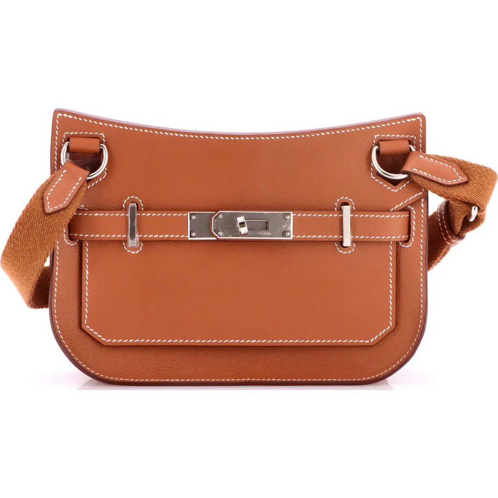Pre-Owned Hermes Jypsiere Bag Evercolor Mini in Metallic Gold at Nordstrom, Size X-Small | Nordstrom