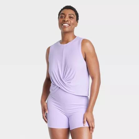 Women's Twist-Front Cropped Tank Top - All in Motion™ | Target