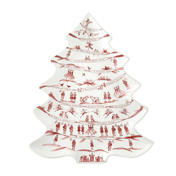 Country Estate Winter Frolic Ruby Tree Platter | Caitlin Wilson Design