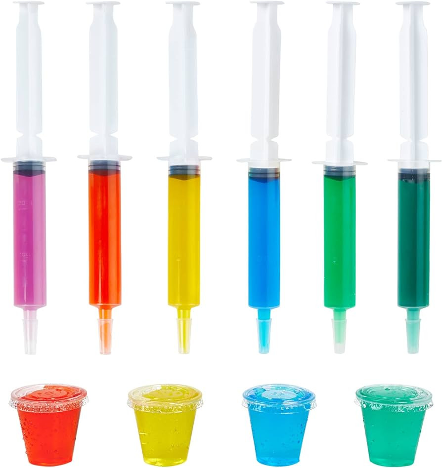Vplus 50 Piece Jelly Shot Set Include 25 1.5 oz Jelly Syringes and 25 2 oz Jelly Cups with Lids, ... | Amazon (US)