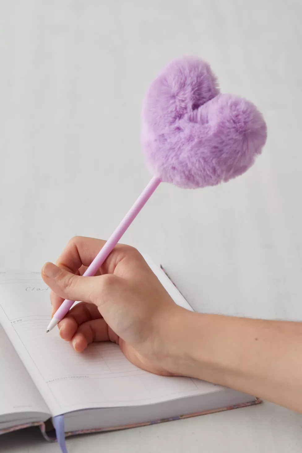 Fuzzy Heart Pen | Urban Outfitters (US and RoW)