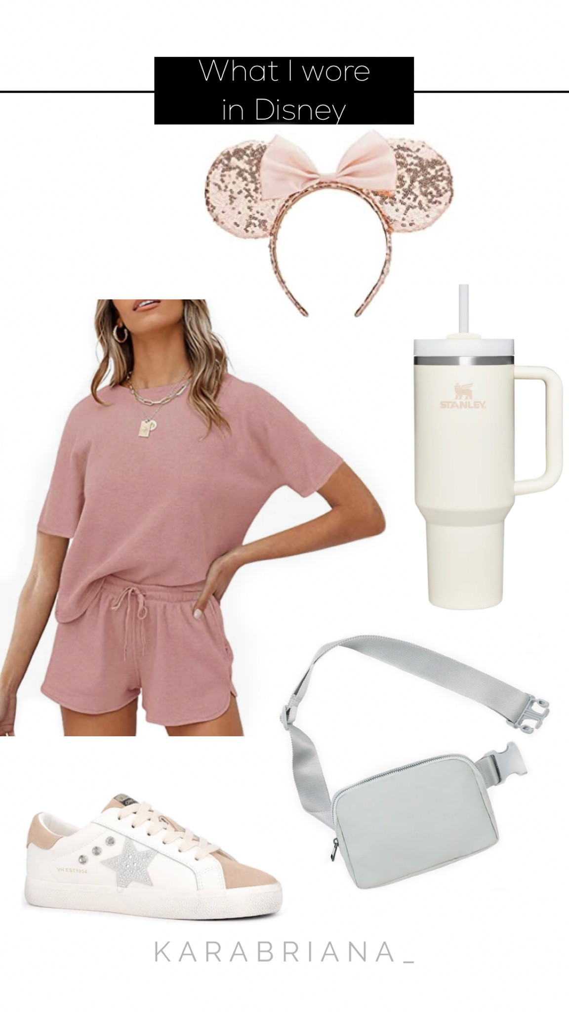 What I wore in Disney World!!! My actual Sam Edelman shoes and Lulu belt bag are sold out but I linked very similar options!  This was such a great Disney outfit- very comfortable for all day walking! 

#LTKfit #LTKunder100 #LTKstyletip