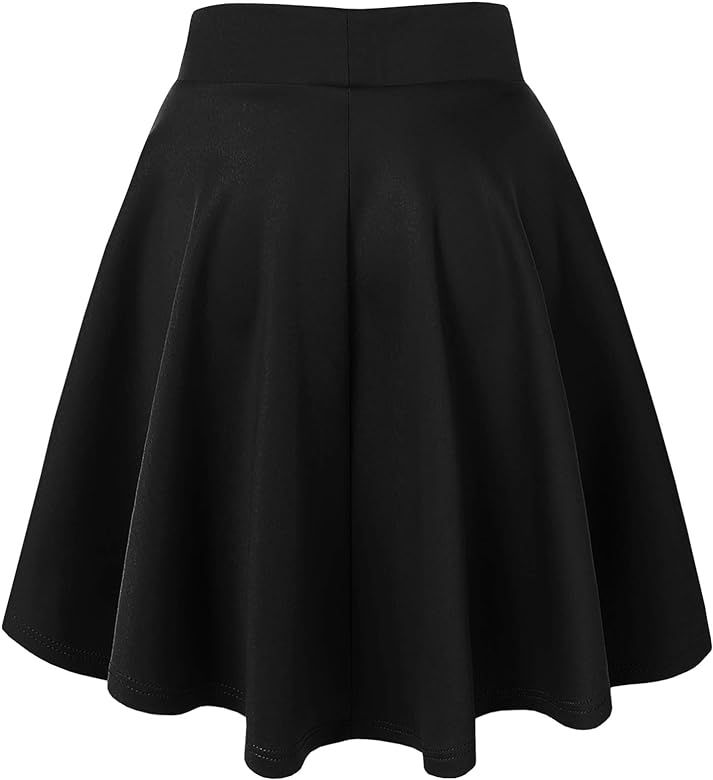 Made By Johnny Women's Basic Versatile Stretchy Flared Casual Mini Skater Skirt XS-3XL Plus Size-Mad | Amazon (US)
