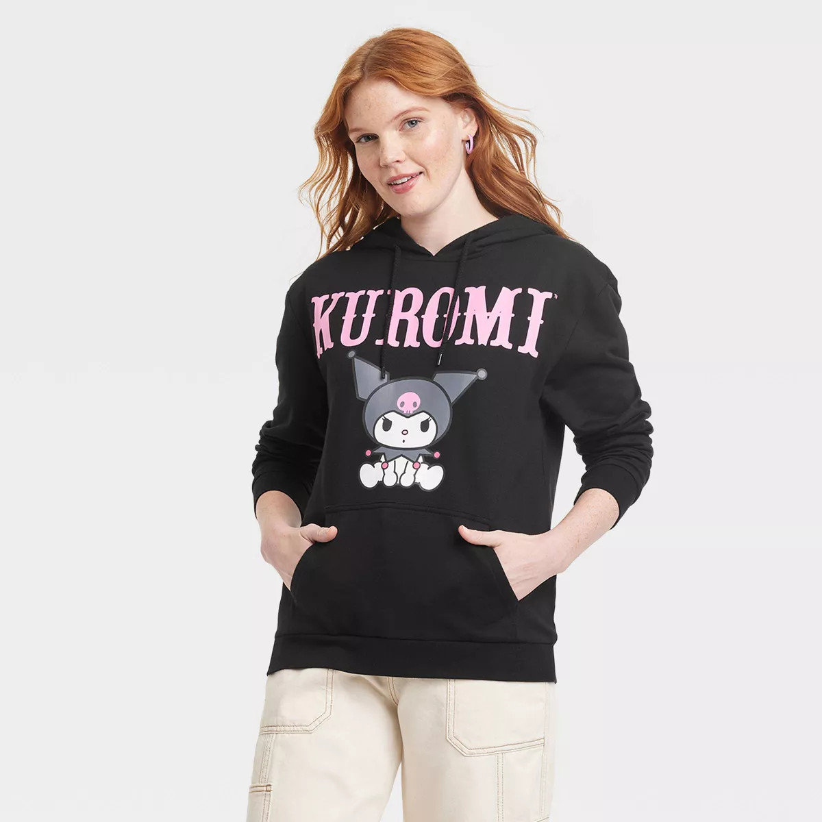 Women's Sanrio Kuromi Graphic Hoodie - Black | Target