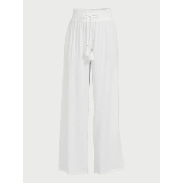 Time and Tru Women's and Women's Plus Smocked Coverup Pants, Sizes S-3X | Walmart (US)