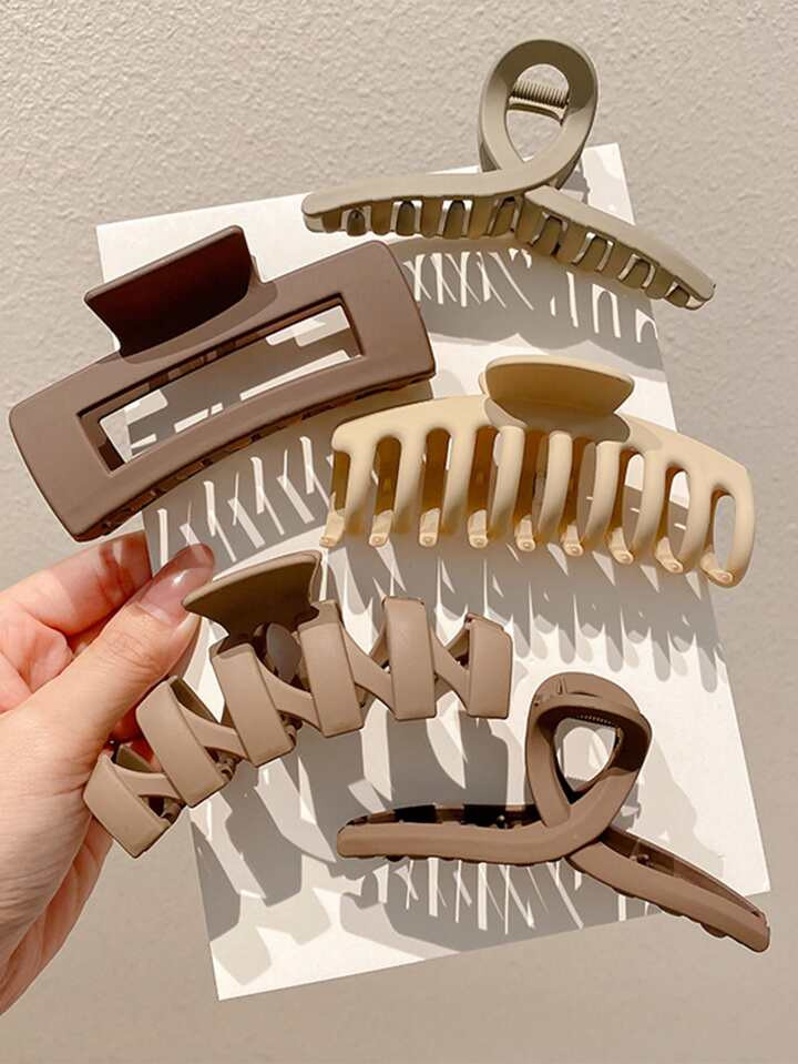 5pcs/Set Fashionable Simple Design Hair Claws For Daily Use Casual | SHEIN USA | SHEIN