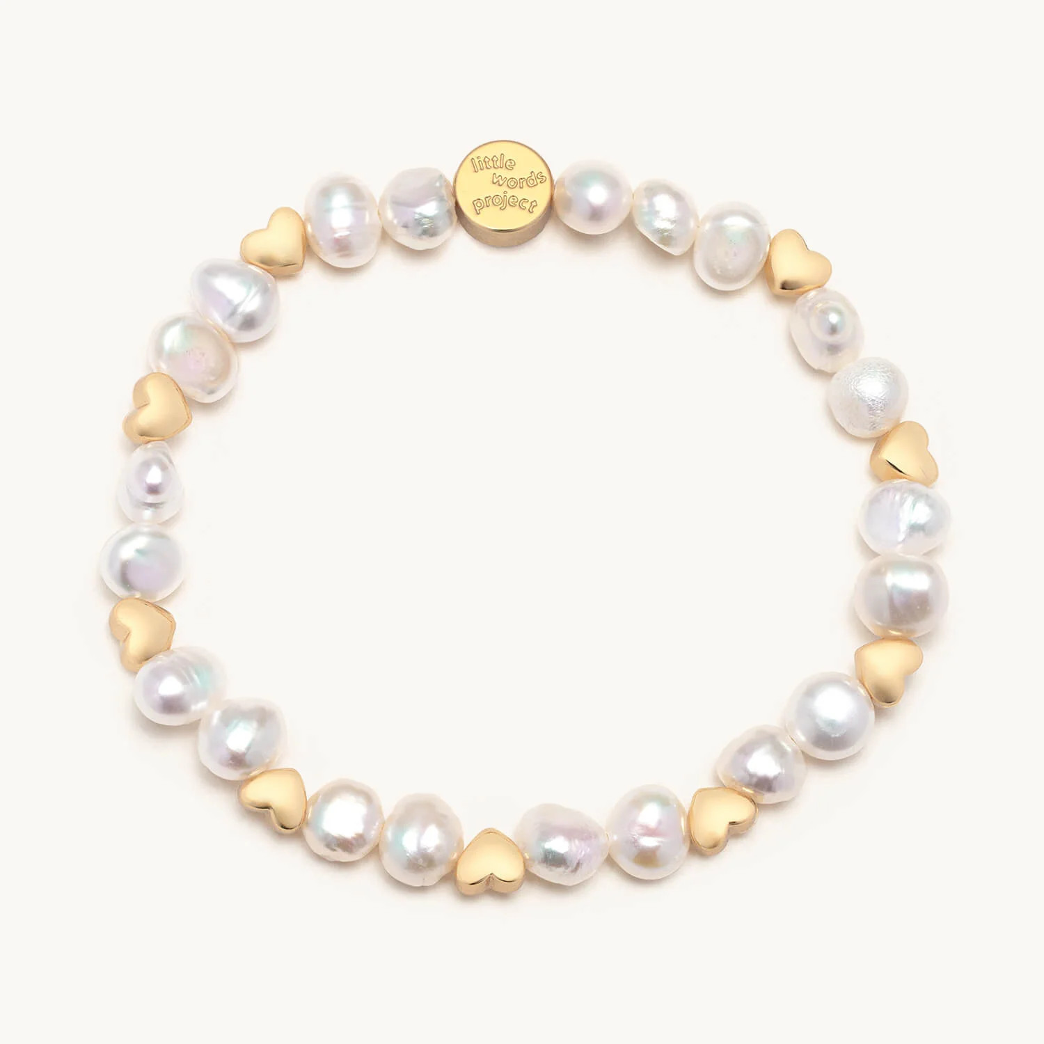 White Hearts by the Pearl Bracelet Base | Little Words Project